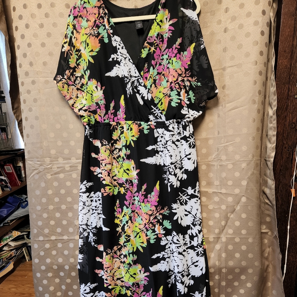 LANE Bryant Floral Floor-length Garden Party DRESS